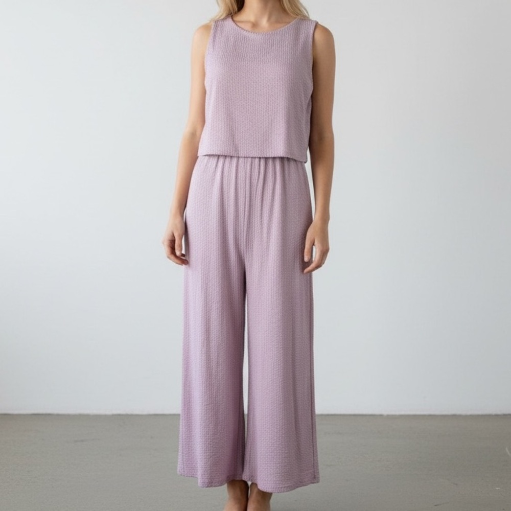 Ella Mara Anthropologie Lavender Textured Romper